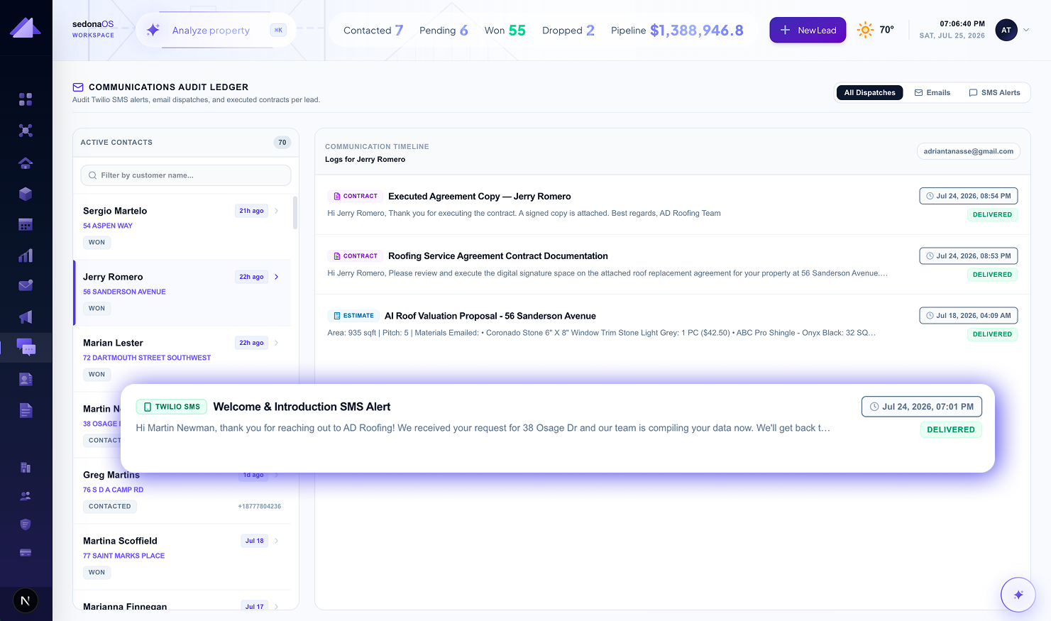 Communications Audit Ledger